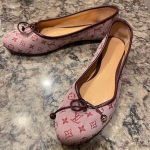 Louis Vuitton Cherry Monogram Mini Lin Debbie Ballet Flats